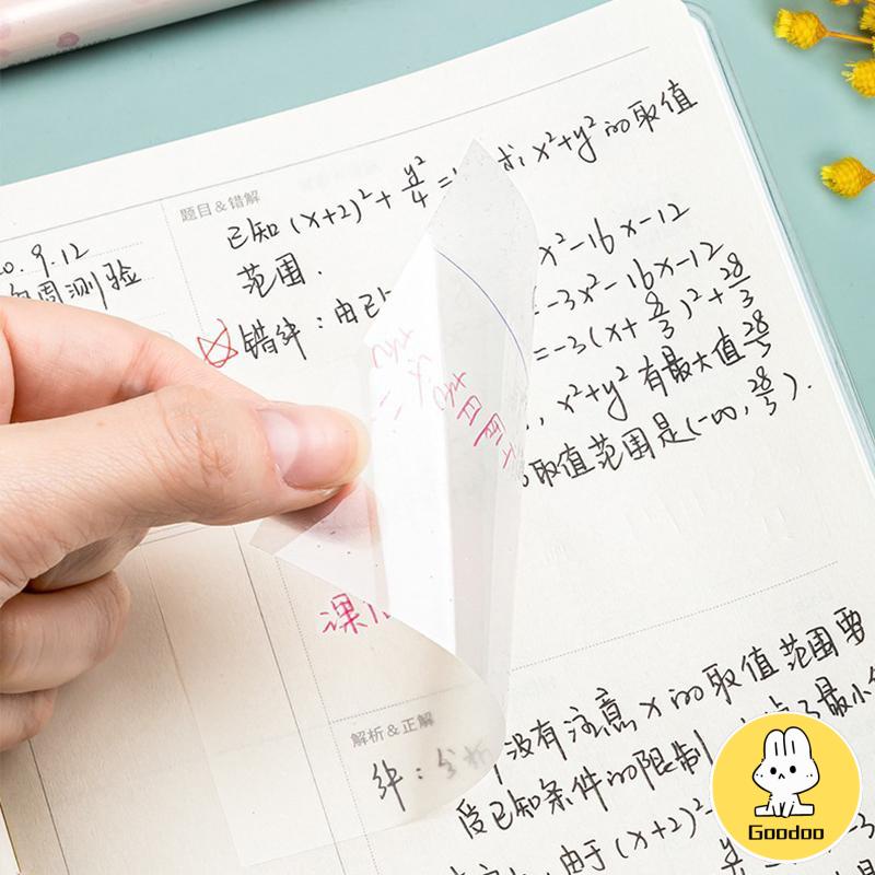 Sticky Note Transparan Tahan Air Untuk Kantor / Sekolah/ Plastik Dapat Ditulis Permukaan Halus -Doo