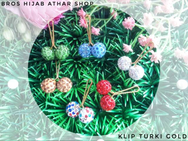 Athar shop COD Klip turki/ jepit krudung turki bola disco/klip hijab turki/jepit jilbab
