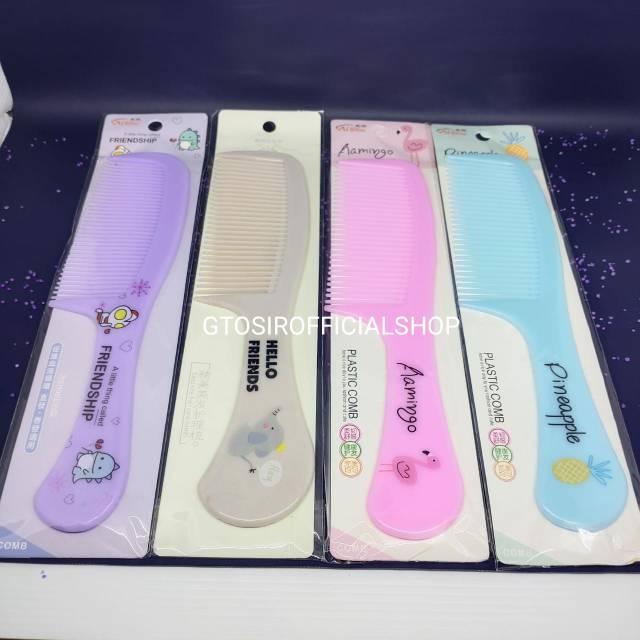 SISIR FANCY KARAKTER - SISIR GAGANG 20CM - AISHU HAIR COMB