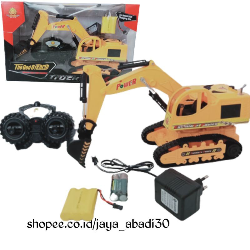 MAINAN MOBIL TRUK REMOTE CONTROL EXCAVATOR GARUK KUNING 6885E