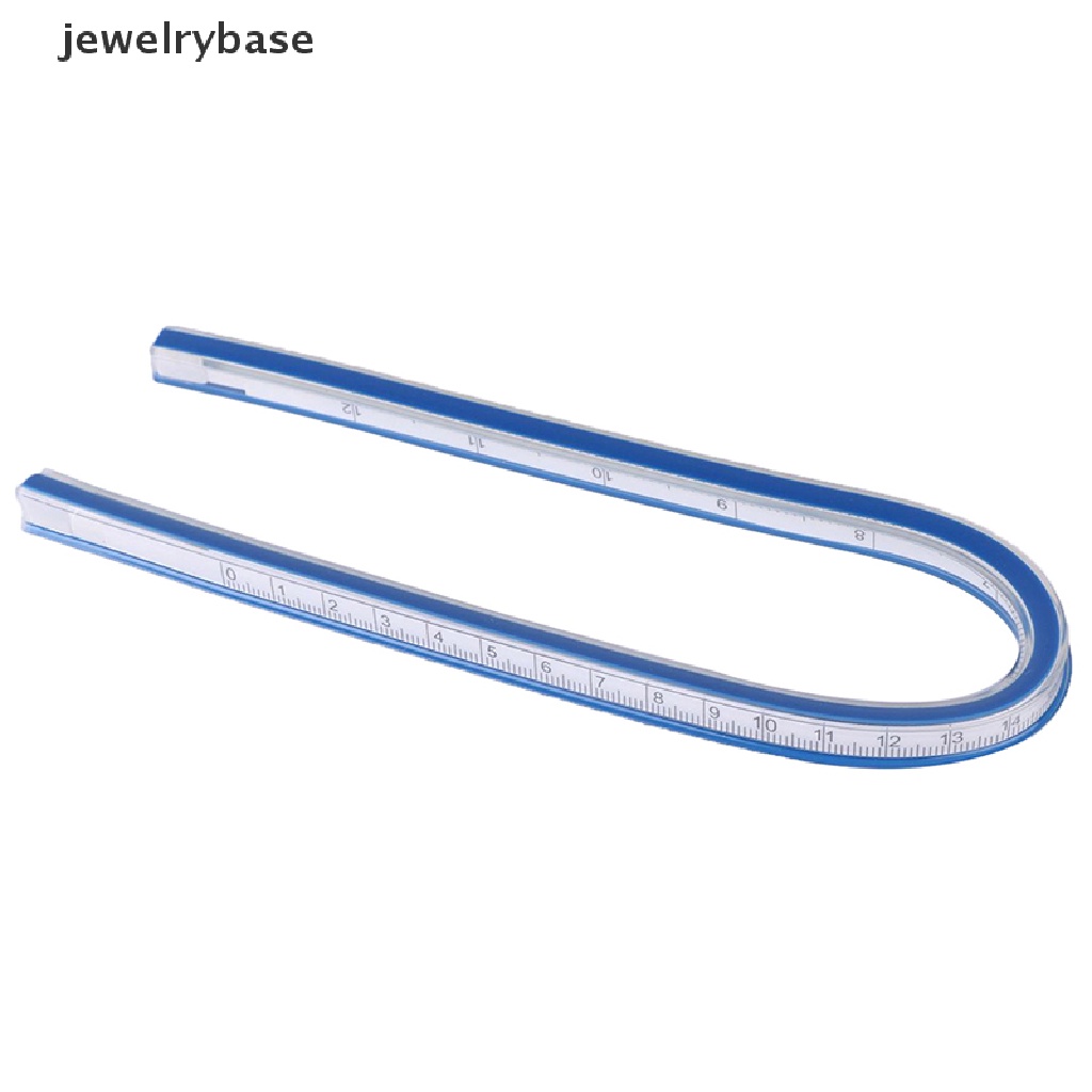 (jewelrybase) Penggaris Lengkung Flexible 30cm Bahan Plastik Vinyl Untuk Menggambar