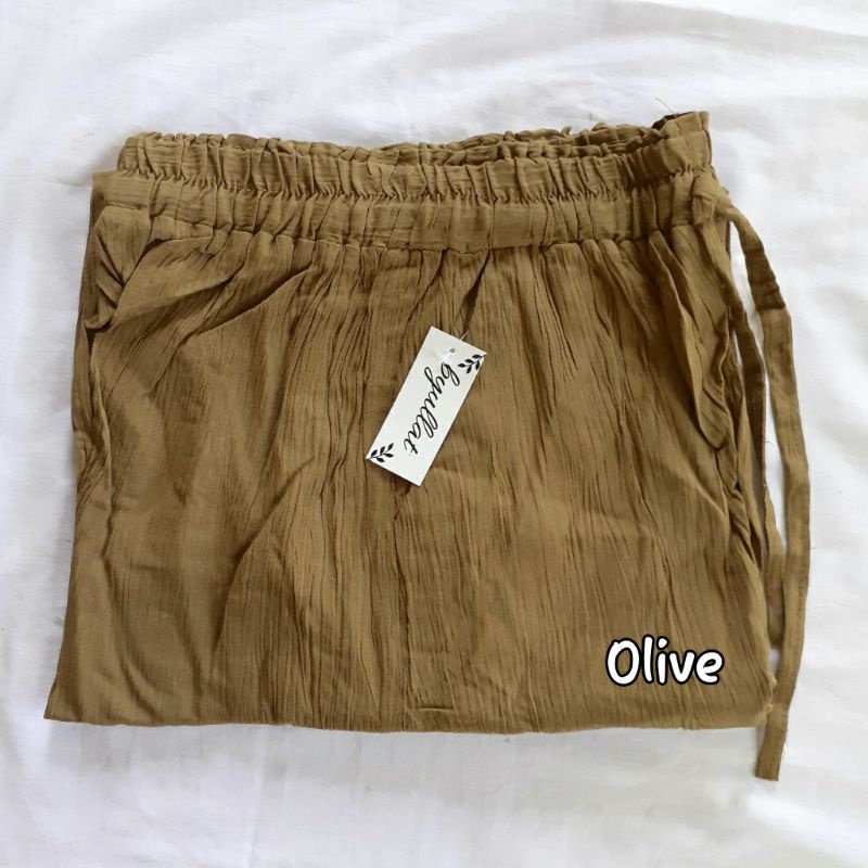 RUBY CRINKLE CULLOTE / CELANA KULOT CRINKLE PREMIUM-Olive