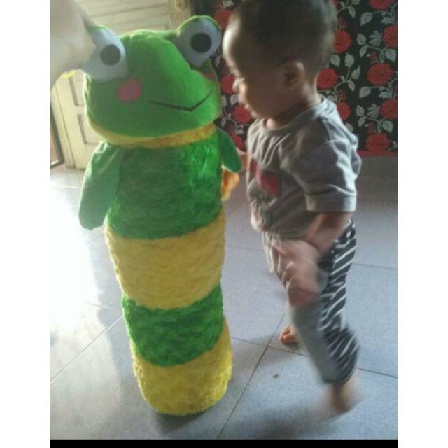 Bantal guling karakter bulu mawar jumbo