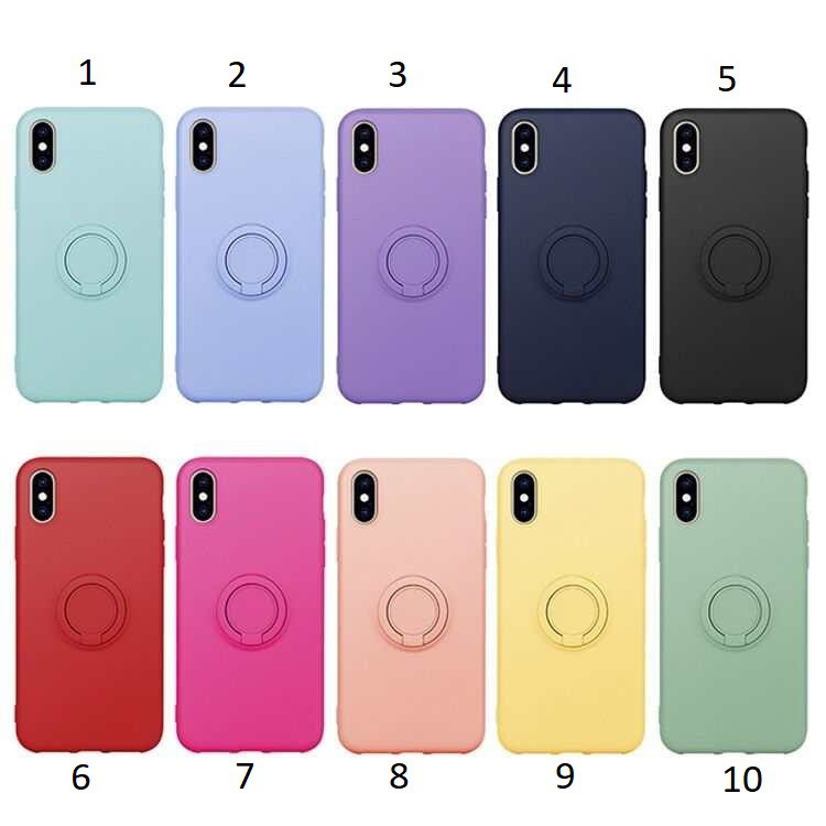 IPHONE 6 6S 7 8 PLUS X XR XS MAX SOFT CASE SILICONE RING HOLDER