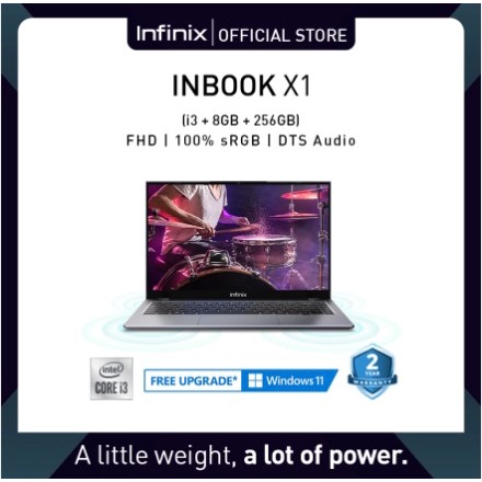 infinix laptop X1 core I3 8GB+256GB