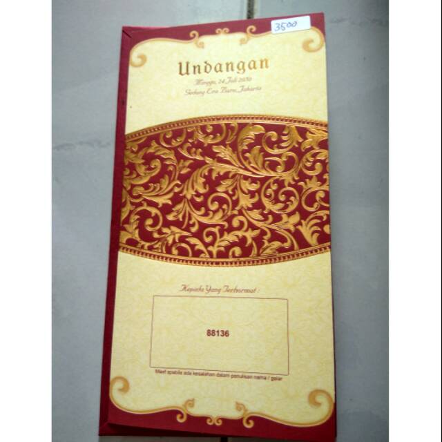 Undangan nikah hardcover Erba 88136