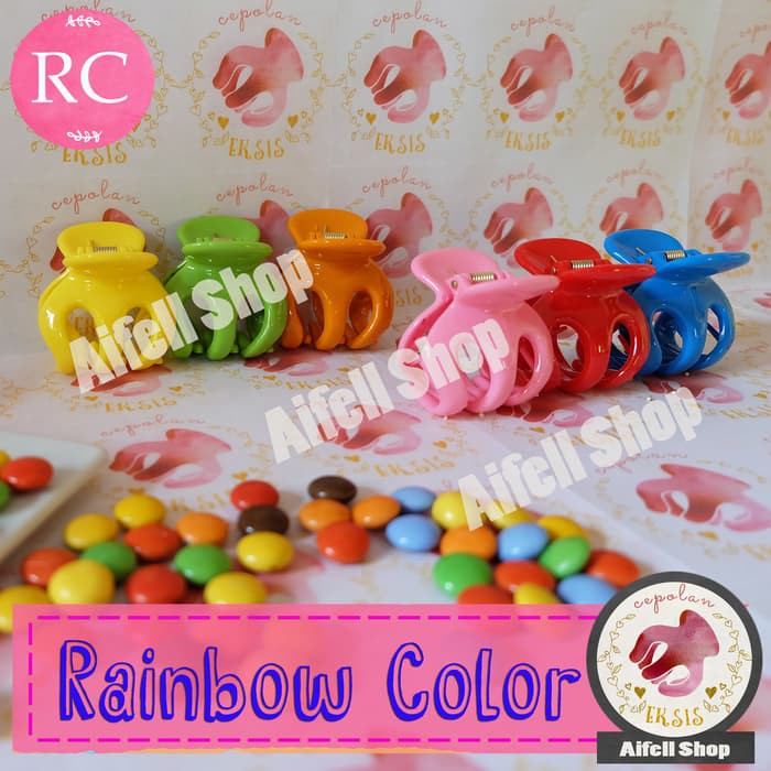 Jedai/ Jeday/ cepolan eksis/ jepitan rambut anti badai ORIGINAL impor THAILAND RAINBOW COLOR/RC