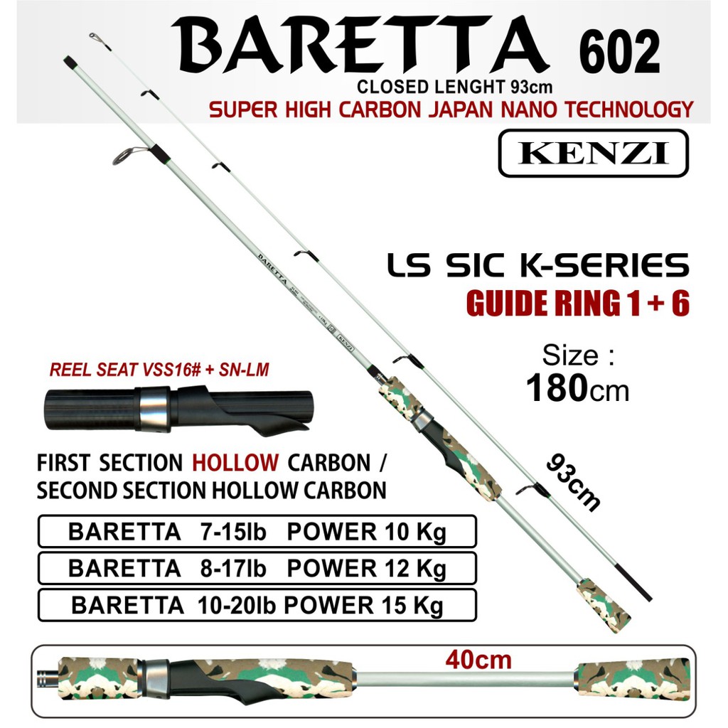 JORAN KENZI BARETTA 602 180CM 7-15LB 10kg / 8-17LB 12kg / 10-20LB 15kg MANCING MANIA