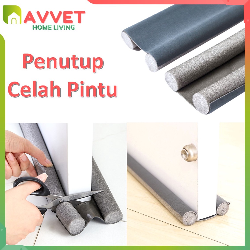 AVVET Busa Foam Penutup Celah Lubang Bawah Pintu Penghalang Debu binatang Serangga