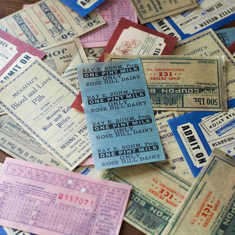 

HI337 Kertas Kupon Tiket 30 Lembar Untuk Kreasi Jurnal DIY