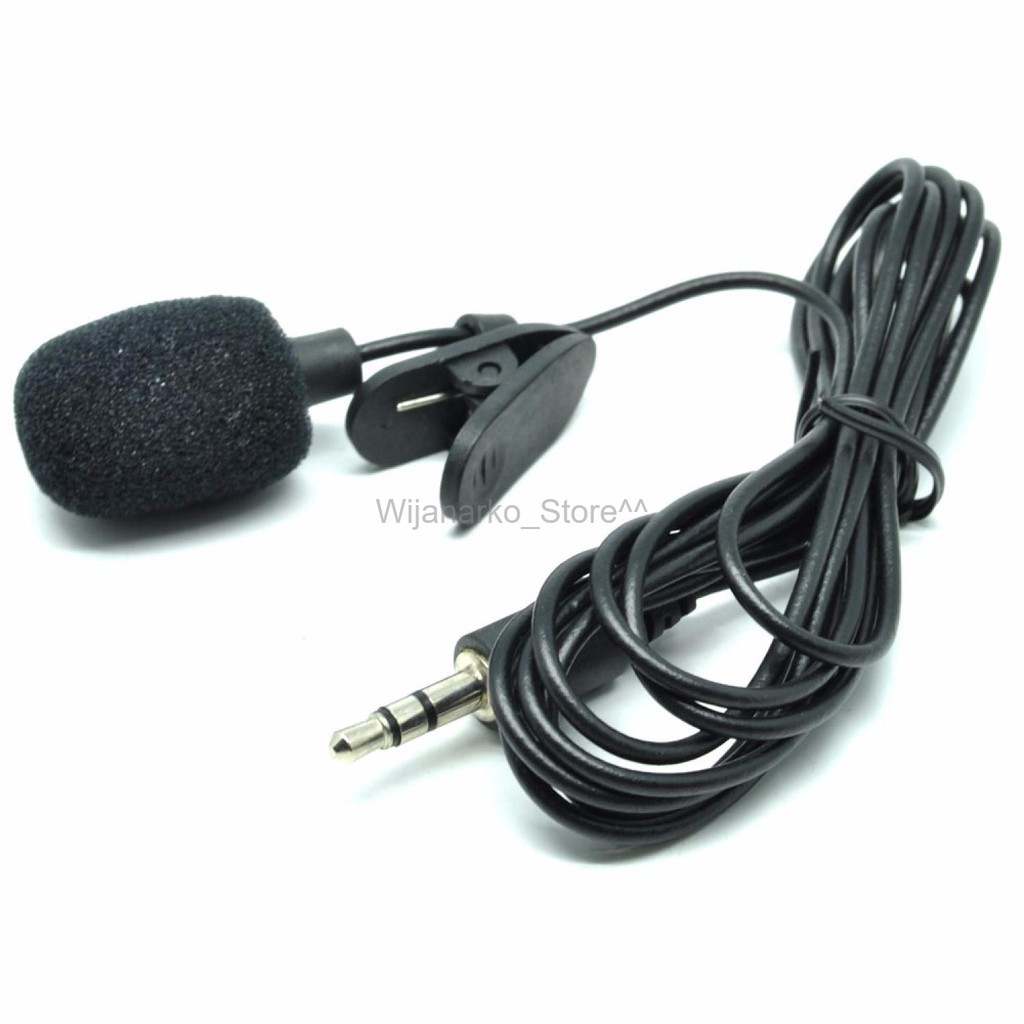 3.5mm Microphone + Spliter with Clip for Smartphone Laptop Tablet PC pn11