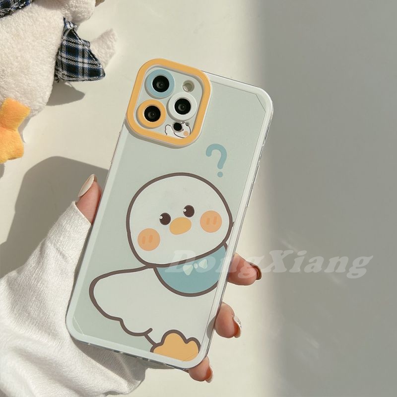 Soft Case TPU Bening Desain Mata Malaikat Bebek Untuk iPhone 12 12ProMax X XS XR 6 6s 7 8 Plus SE 2020 iPhone13 11Pro