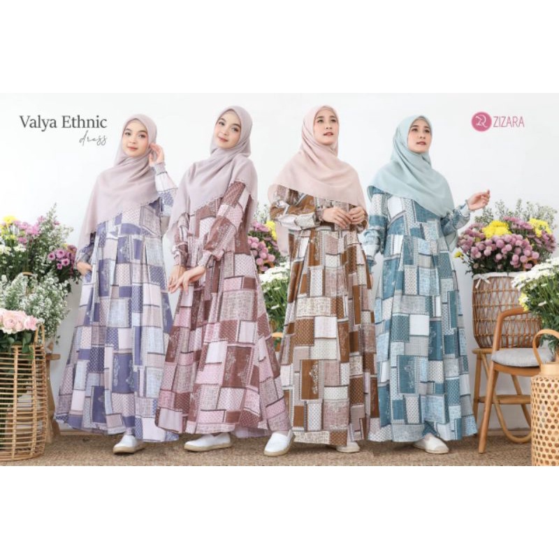 Valya Ethnic dress by Zizara | Gamis Zizara | Gamis Rayon | Gamis adem | Gamis Busui | Zizara