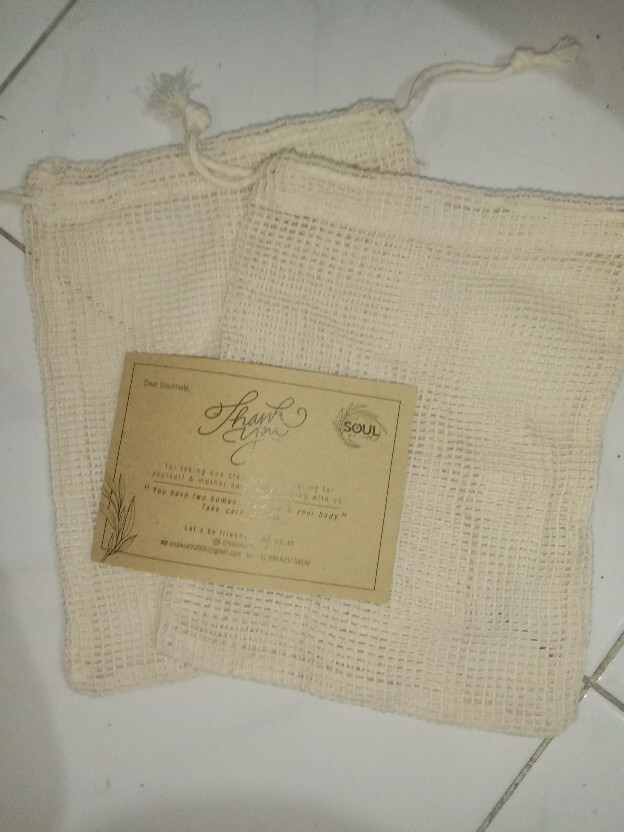 Cotton Pad Mesh Laundry Bag Soul  / Tempat Reusable Cotton Pads / Laundry Bag / Tas Jaring