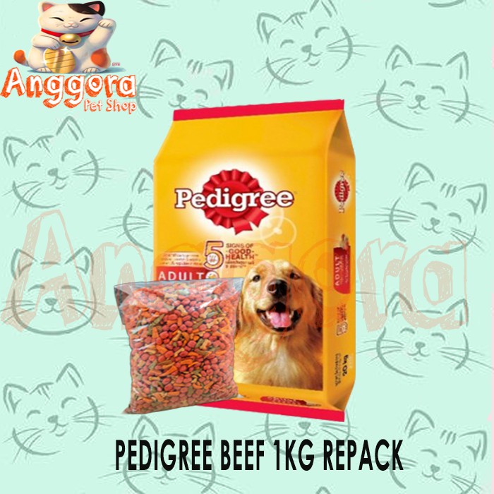 Makanan Anjing kering PEDIGREE 1kg rasa BEEF and VEGETABLE