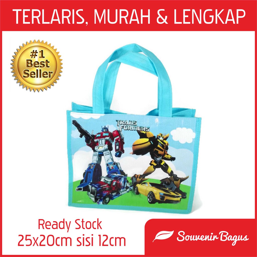 Tas Ultah Transformer / Tas Souvenir Ulang Tahun Transformers / Goodie Bag Bumble Bee Transformer