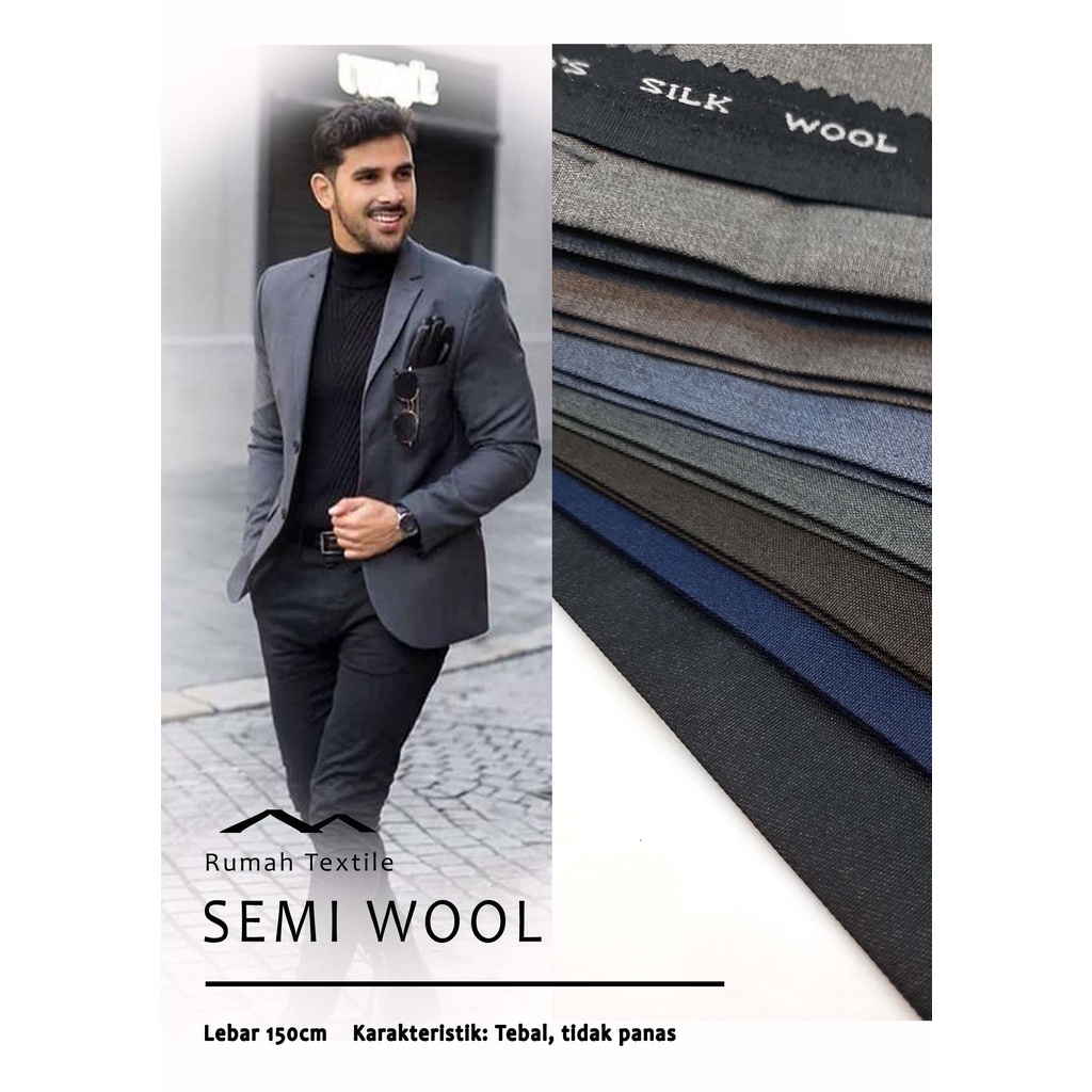 SEMI WOOL/BAHAN JAS/BAHAN CELANA/LUCA MARINI/KAIN JAS/KAIN CELANA/WOOL/BAHAN BLAZER