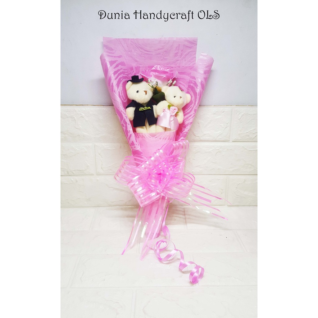 Buket Boneka Manis Valentine Kasih Sayang Anniversary Doll Bouquet Buket Valentine Hadiah