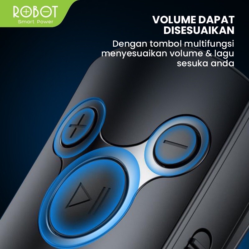 ROBOT Bluetooth Receive RS10 for Headset Earphone Compatible Jack AUX 3.5mm - Garansi 1 Tahun