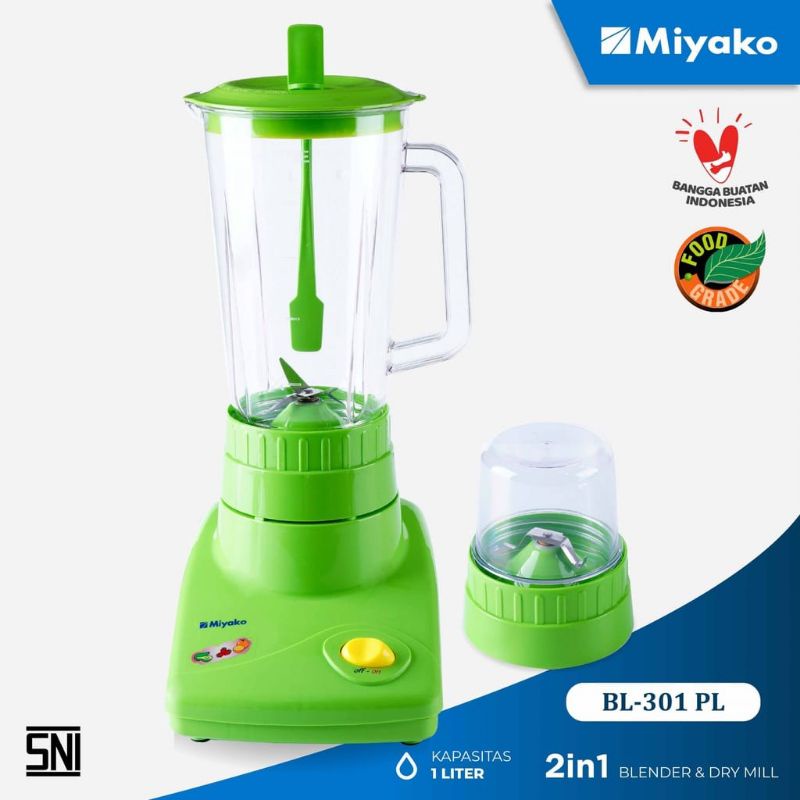 blender miyako 1liter BL 101 PL, BL 102 PL , BL 151 &amp; Bl 301 Pl  plastik , New garansi resmi 1th