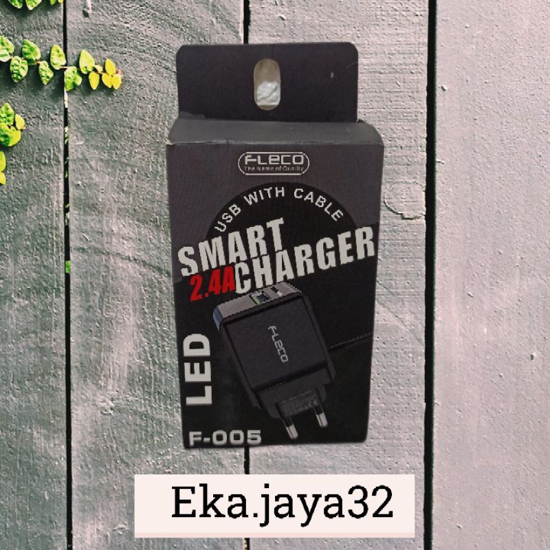 (SIAP COD) CHARGER LED FLECO F-005 original /CHARGER HP ORIGINAL/ SMART CHARGER HP ORIGINAL