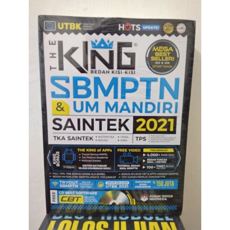 BUKU BEST SELLER THE KING BEDAH KISI - KISI SBMPTN & UM MANDIRI SAINTEK -TPS +TKA 2021