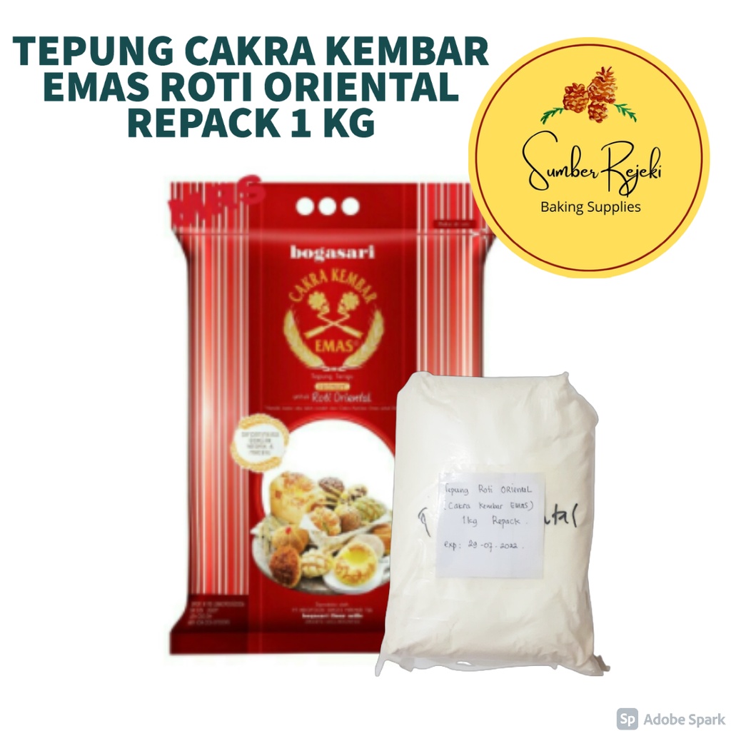 

Tepung Cakra Kembar Emas Untuk Roti Oriental 1 Kg Tepung Pengganti Komachi