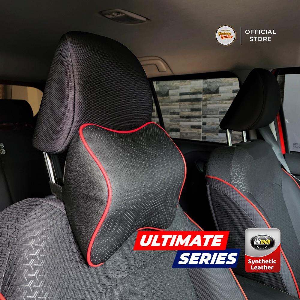 Bantal Mobil Memory Foam Kulit MBTECH - PLUS SERIES