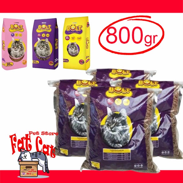 makanan kucing bolt ikan bolt donat 800gr