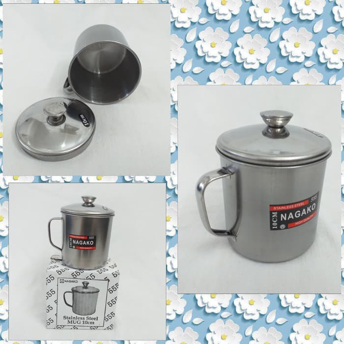 Termos Thermos Mug Gelas Stainless+Tutup Panas Dingin 10cm NAGAKO