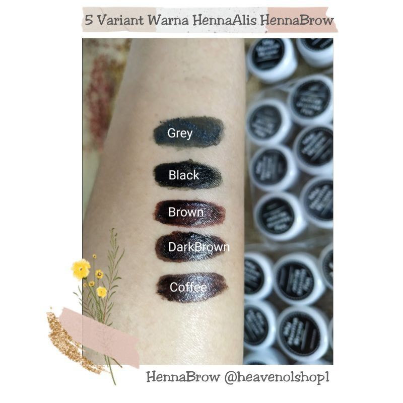 [BISA COD] HENNA ALIS TAHAN LAMA HALAL ORI  HENNA BROW MURAH