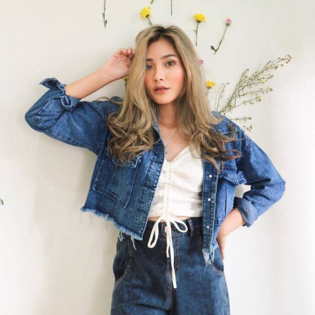 Jacket Denim Cropty Airy