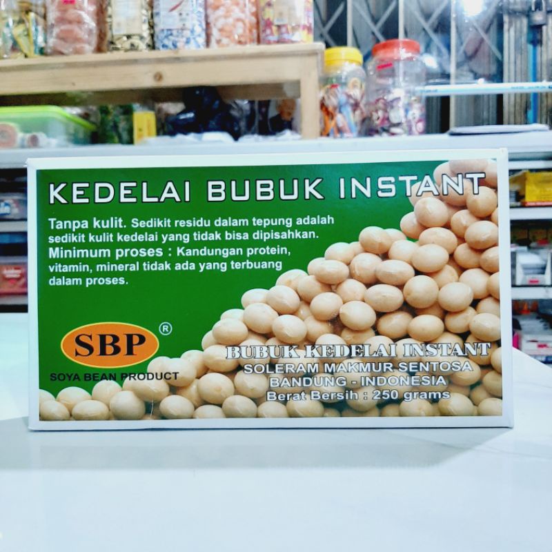 

[1BOX] KEDELAI BUBUK INSTANT SBP SOY BEAN POWDER 250 GRAM / SUSU KEDELAI / SBP SOYA BEAN PRAKTIS