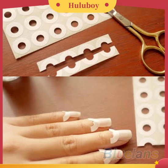 Huluboy Huluboy♡ 48pcs / Lembar Stiker Tape Stensil Panduan Hias Kuku French Manicure DIY 18 Model