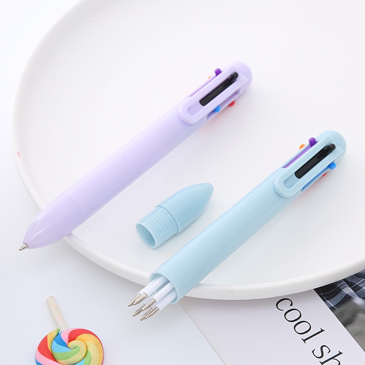 Pulpen 6 In 1 Warna Macaron Untuk Alat Tulis Pelajar