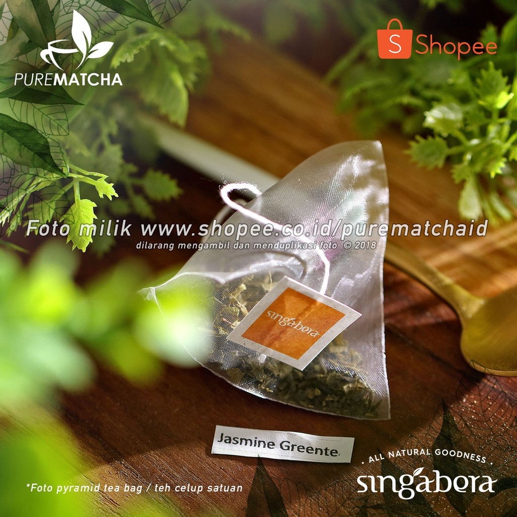 

Singabera - Jasmine Green Sencha Tea 1tb Teh Hijau Melati Resto Cafe Indonesian Tea