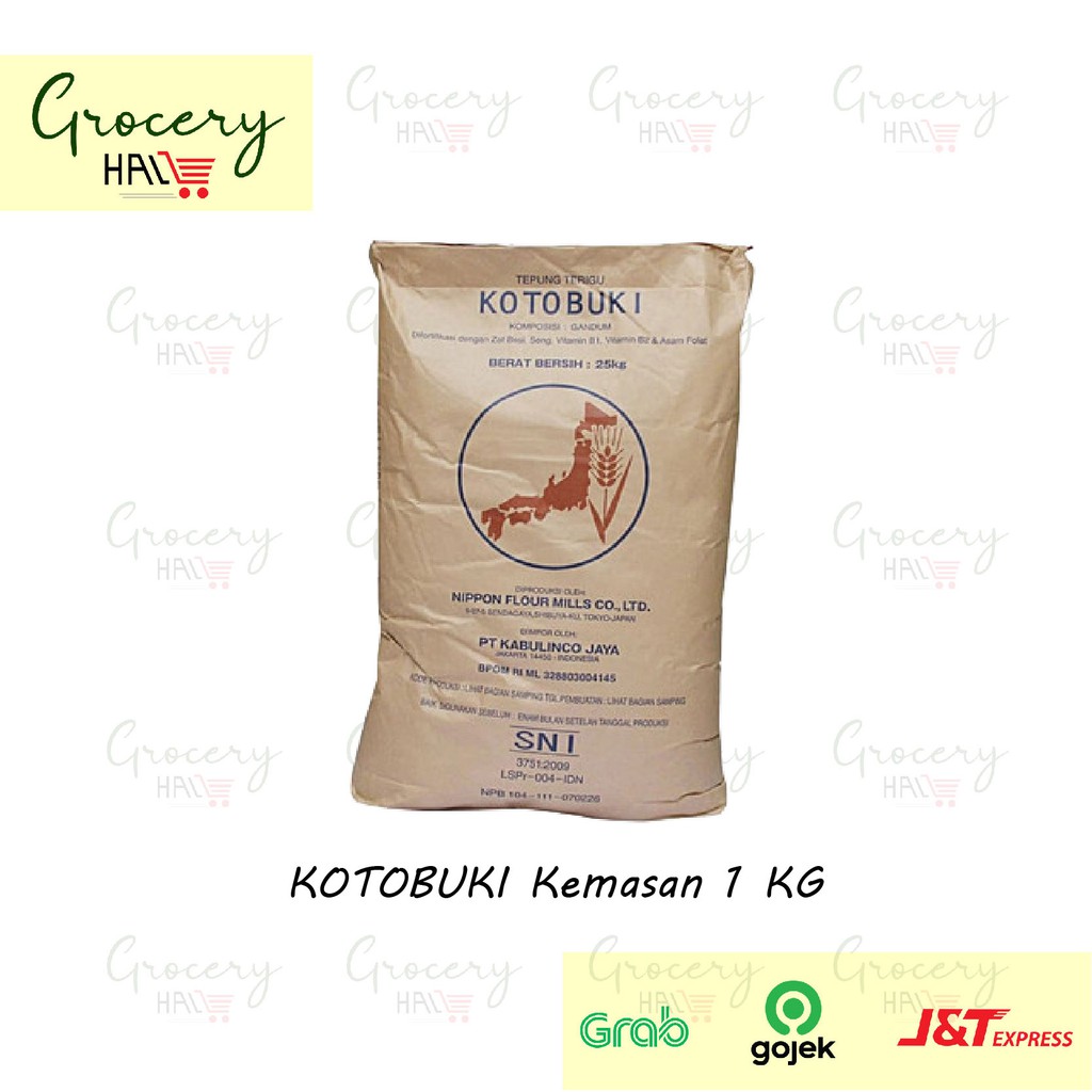 

TEPUNG KOTOBUKI 1KG ( KOTOBUKI CAKE FLOUR ) - TEPUNG PROTEIN RENDAH