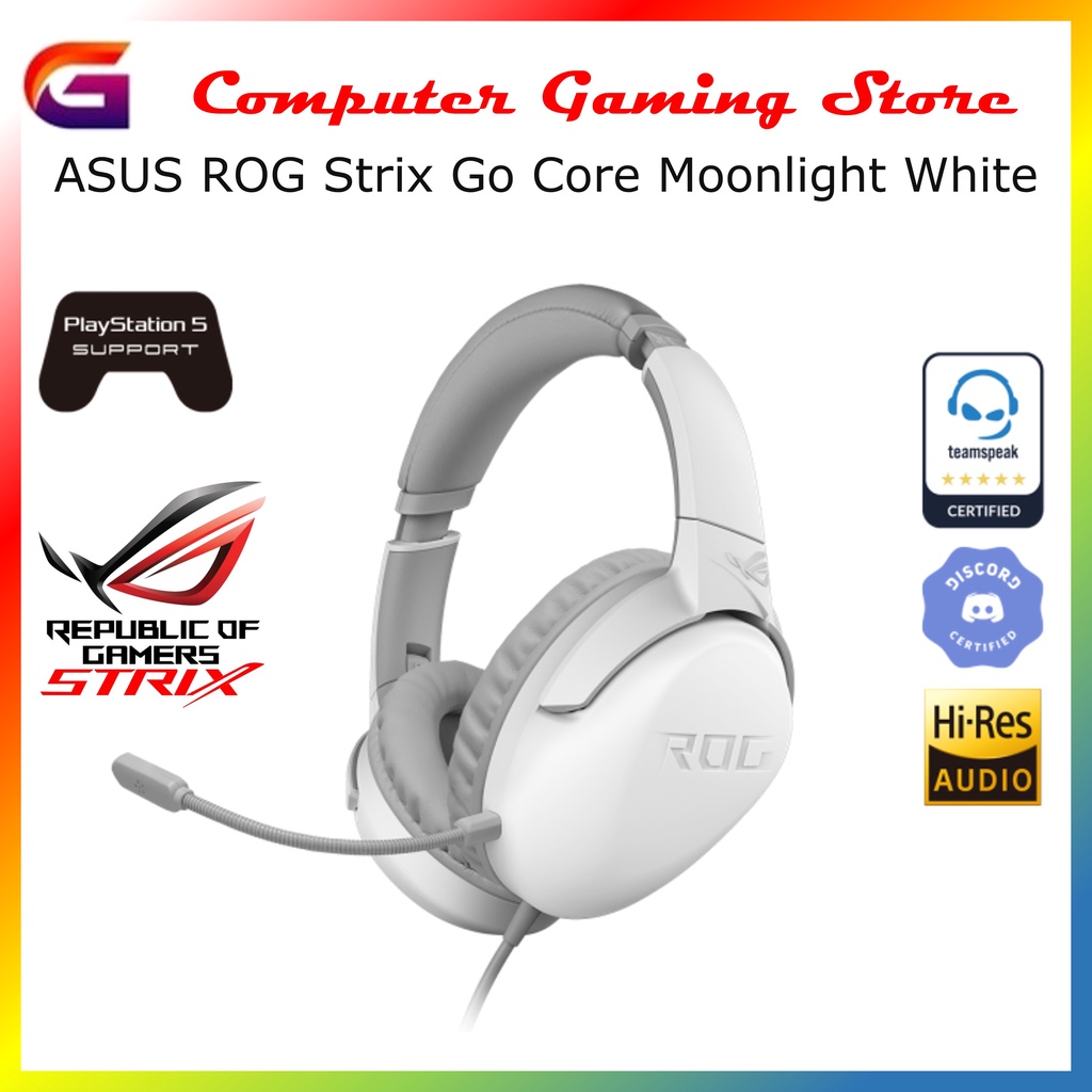 Jual Asus Rog Strix Go Core Moonlight White Headset Gaming Shopee Indonesia 5109