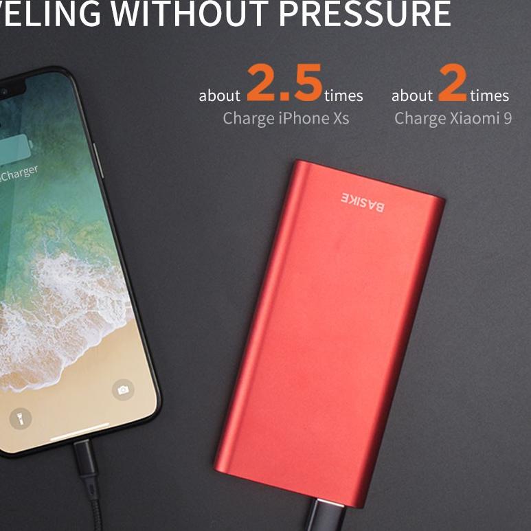 ☆ Powerbank 20000 mah Fast Charging 10000 mAh Power bank Iphone Mini Murah Type C Micro LED BASIKE ™