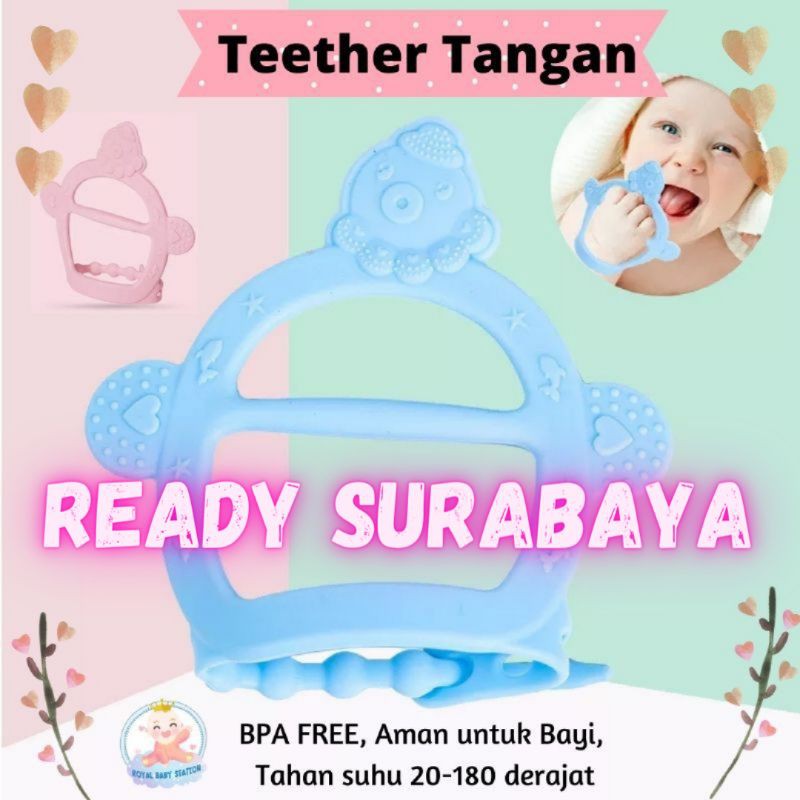 Must Have! Mainan Gigitan Teether Tangan Genggam Bayi Handle