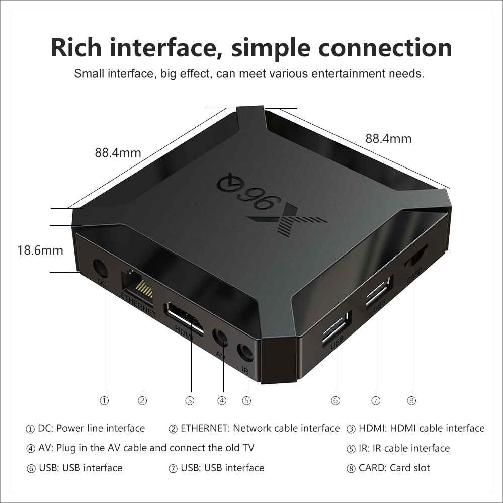 X96Q 2GB/16GB Android TV Box  Allwinner H313 Quad Core 4K 2.4G Wifi android 10