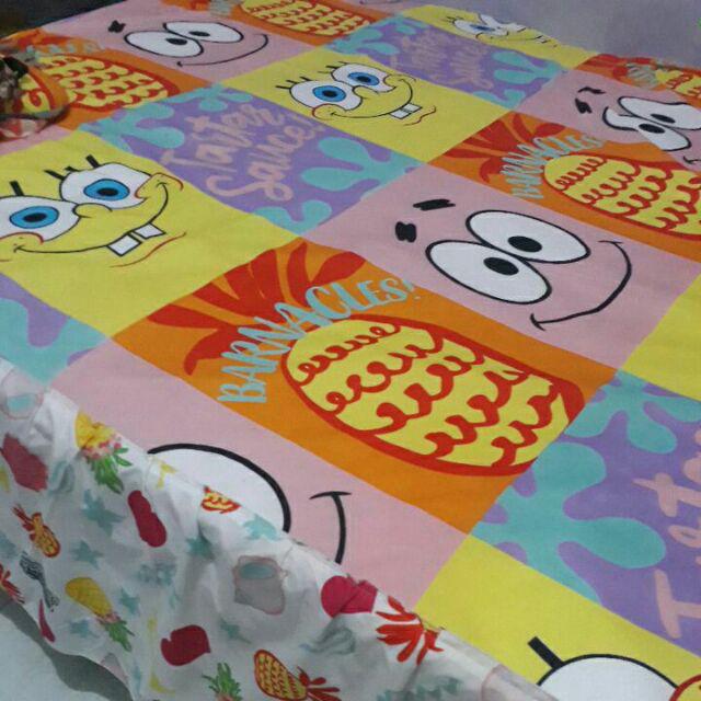 Bedcover + Sprei Rumbai 180x200 / 160 Kintakun Motif Spongebob Brenda Paul Braxley Queen 180 Bc