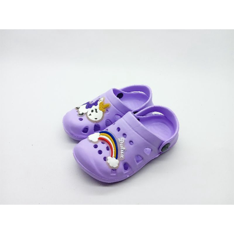 TERMURAH - DULUX 008E SANDAL BAIM ANAK MOTIF UNICORN TERBARU / SANDAL BAYI ANAK PEREMPUAN TALI BELAKANG KRAKTER UNICORN PELANGI / SANDAL BAIM BABY / SANDAL BAIM DULUX / SANDAL ANAK-ANAK / FASHION ANAK / SANDAL TRENDY ANAK / SANDAL KOKOP / SANDAL WANITA