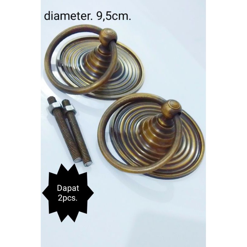 HANDLE PINTU GEBYOK ANTIK diameter 9,5cm.