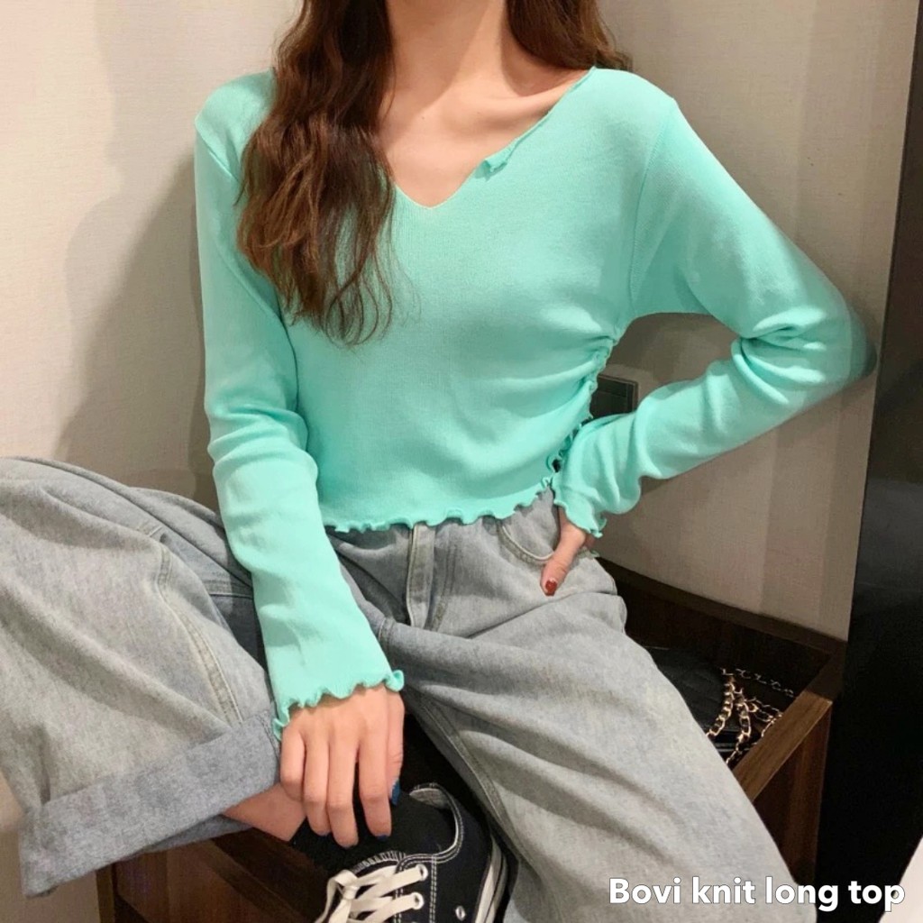 Bovi knit long top -Thejanclothes