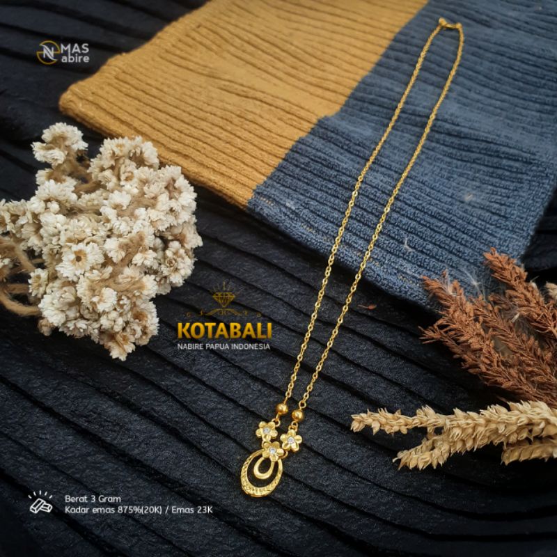 Kalung Variasi emas asli kadar 875% | emasnabire papua
