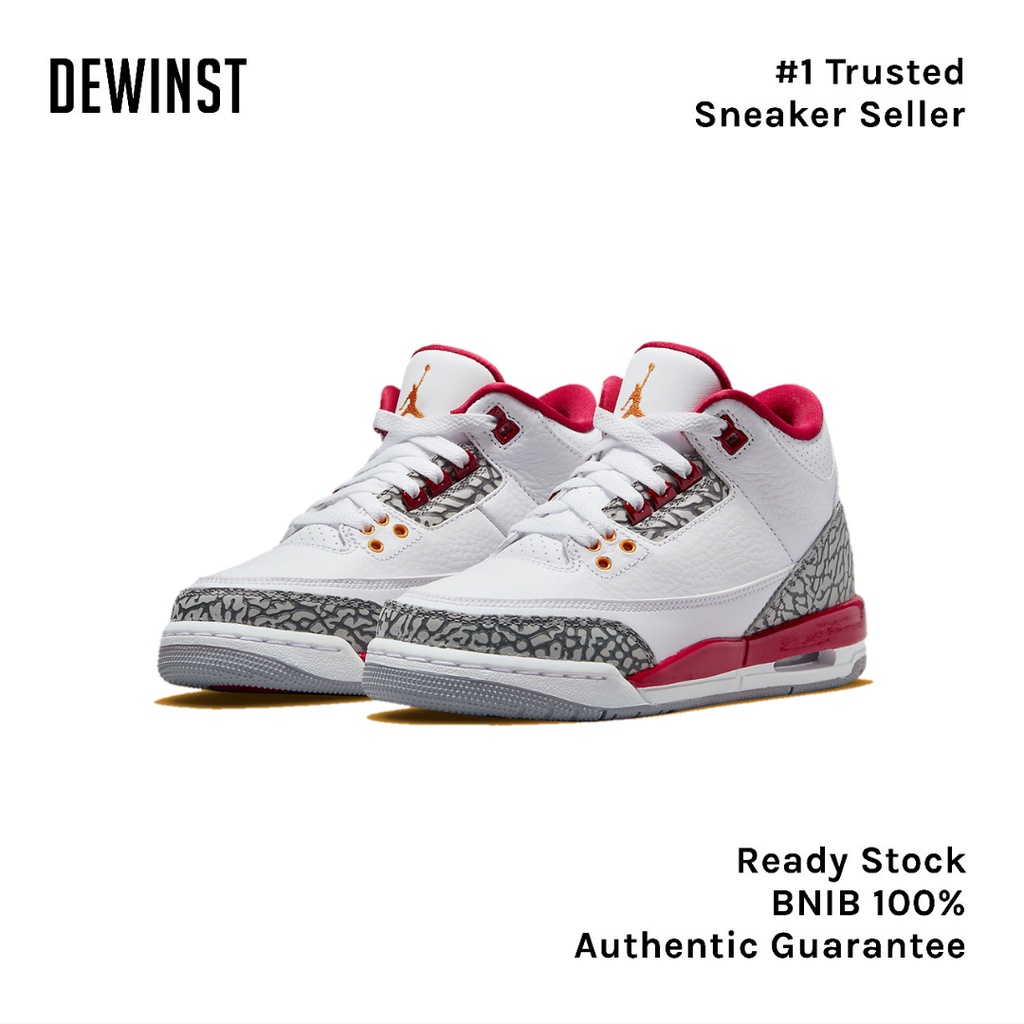 AIR JORDAN 3 RETRO "Cardinal Red" BNIB RESMI ORIGINAL