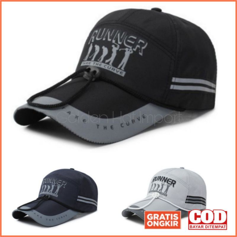 Topi Pria Distro Baseball RUNNER Cap Import Sport Unisex