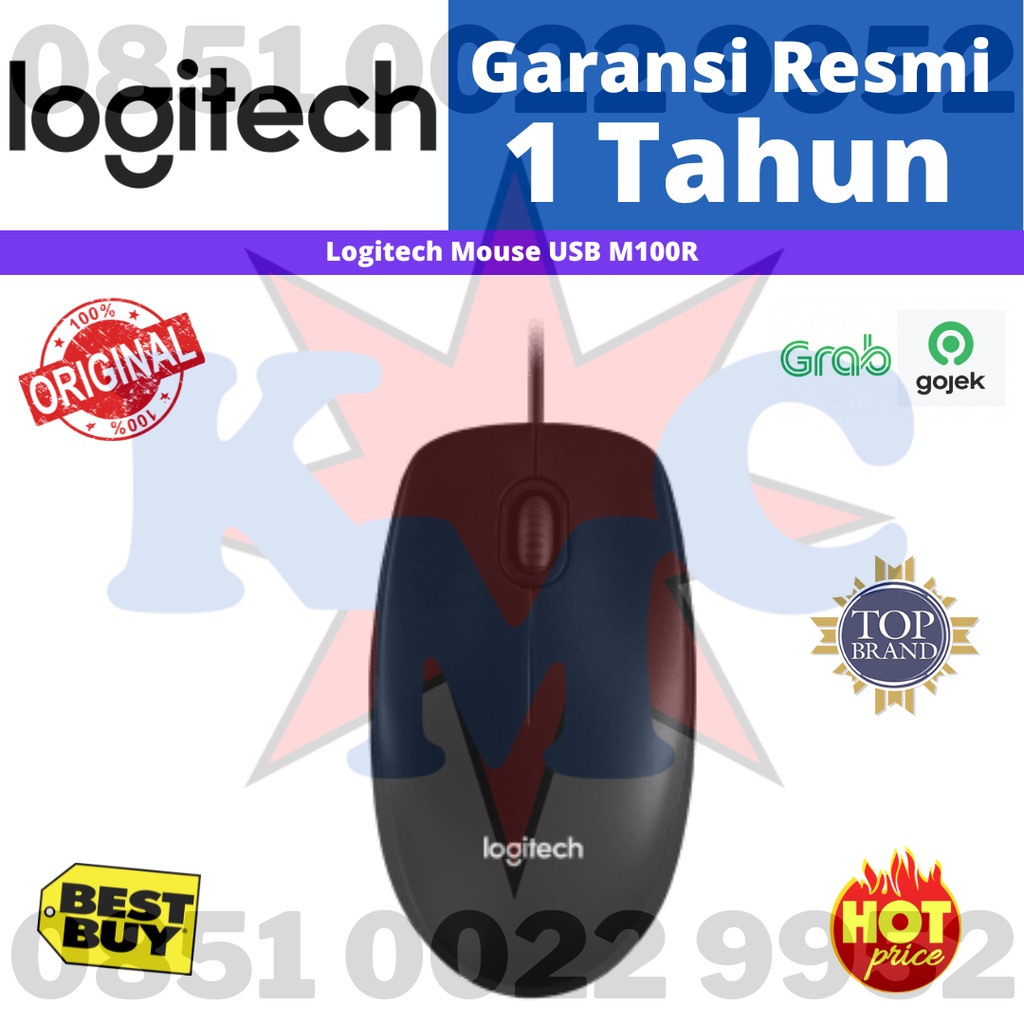 Logitech M100R M100 R USB Optical Mouse M 100R