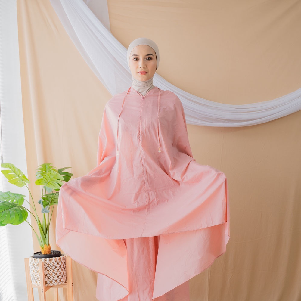 Alif Modern Wear - Mukena Mini Parasut Premium Korea Travel - Bridal Rose